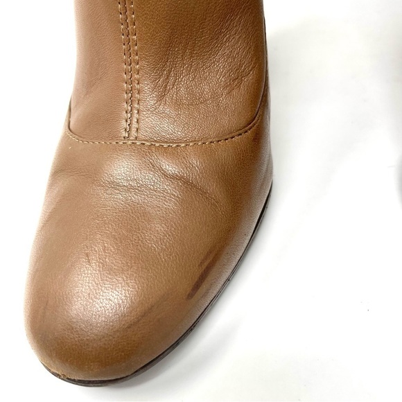 SERGIO Rossi Virginia Brown Stretch Leather Ankle Boots Size 37/7 - Picture 8 of 13